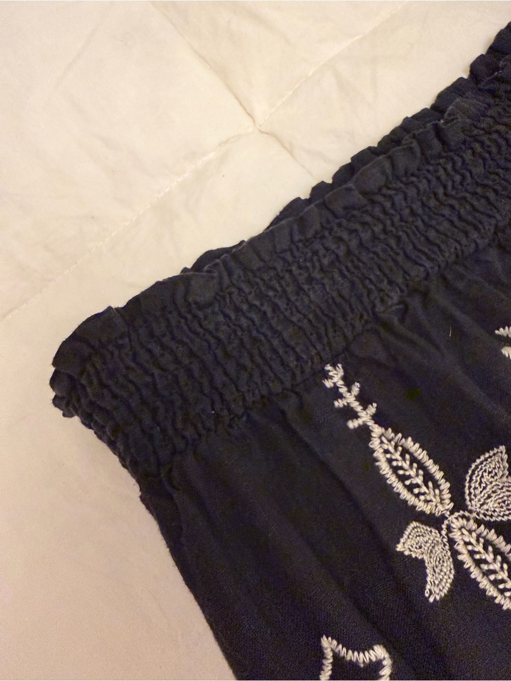 Johnny Was JWLA Black Linen Embroidered Maxi Skirt - Picture 14 of 14